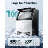 imageEUHOMY Commercial Ice Maker Machine100lbs24H Stainless Steel Under Counter Ice Machine with 33lbs Storage Bin Freestanding Ice Maker for HomeBarCafeRestaurant100lbsday