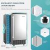 imageEUHOMY Commercial Under Counter Ice Maker Machine 80 LbDay AutoCleaning ampamp 24H Timer Gravity DrainageStainless Steel Builtin Freestanding Ice Maker 24 Lb Storage Ideal for Commercial ampamp Home Use