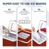 imageEUHOMY Commercial Under Counter Nugget Ice Maker Machine 66LbsDay Bulitin Freestanding Ice Maker with Gravity Drainage SelfCleaning ampamp 24H Timer Ice Machine for Commercial ampamp Home UseSilver55lbsDay