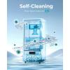 imageEUHOMY Commercial Under Counter Nugget Ice Maker Machine 66LbsDay Bulitin Freestanding Ice Maker with Gravity Drainage SelfCleaning ampamp 24H Timer Ice Machine for Commercial ampamp Home UseSilver66lbsDay