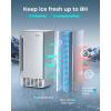 imageEUHOMY Commercial Under Counter Nugget Ice Maker Machine 66LbsDay Bulitin Freestanding Ice Maker with Gravity Drainage SelfCleaning ampamp 24H Timer Ice Machine for Commercial ampamp Home UseSilver66lbsDay