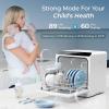 imageEUHOMY Countertop Dishwasher Portable with 6 Programs 5L Builtin Water Tank for Apartments ampamp RV 167 HighTemp No Hookup Needed Mini Dishwasher with Baby Care Air DryQuickECOFruitNormal Mode
