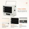 imageEUHOMY Electric Garage Heater 7500 Watt 240V Hardwired Ceiling Workshop heater with FullFunction Remote ampamp 9Hour Timer ETL Compliant Wall Heater Suitable for Garage Workshop Warehouse7 500Watt