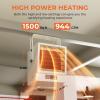 imageEUHOMY Electric Garage Heater 7500 Watt 240V Hardwired Ceiling Workshop heater with FullFunction Remote ampamp 9Hour Timer ETL Compliant Wall Heater Suitable for Garage Workshop Warehouse10 000Watt