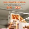 imageEUHOMY Electric Garage Heater 7500 Watt 240V Hardwired Ceiling Workshop heater with FullFunction Remote ampamp 9Hour Timer ETL Compliant Wall Heater Suitable for Garage Workshop Warehouse5 000Watt