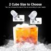 imageEUHOMY Ice Maker Countertop 9 Cubes Ready in 6 Mins 26lbs24H SelfCleaning Portable Ice Maker Machine with Carry Handle Basket and Scoop 2 Sizes of Bullet Ice for Home Kitchen OfficeSilver