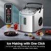 imageEUHOMY Ice Maker Countertop 9 Cubes Ready in 6 Mins 26lbs24H SelfCleaning Portable Ice Maker Machine with Carry Handle Basket and Scoop 2 Sizes of Bullet Ice for Home Kitchen OfficeSilver