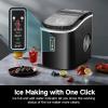 imageEUHOMY Ice Maker Countertop 9 Cubes Ready in 6 Mins 26lbs24H SelfCleaning Portable Ice Maker Machine with Carry Handle Basket and Scoop 2 Sizes of Bullet Ice for Home Kitchen OfficeBlack