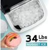 imageEUHOMY Ice Maker Countertop Machine  26 lbs in 24 Hours 9 Cubes Ready in 8 Mins Electric Icemaker and Compact Portable Ice Maker with Ice Scoop and Basket Perfect for HomeKitchenOfficeSliverBlack