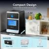 imageEUHOMY LunaArc Crescent Ice Maker Countertop 1600PcsDay Ready in 12Mins Auto Deep Cleaning Timer Portable Ice Maker Machine with Clear Ice Cubes for WhiskeyCoffeeSoft DrinksBlack