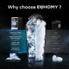 imageEUHOMY LunaArc Crescent Ice Maker Countertop 1600PcsDay Ready in 12Mins Auto Deep Cleaning Timer Portable Ice Maker Machine with Clear Ice Cubes for WhiskeyCoffeeSoft DrinksBlack