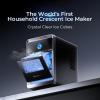imageEUHOMY LunaArc Crescent Ice Maker Countertop 1600PcsDay Ready in 12Mins Auto Deep Cleaning Timer Portable Ice Maker Machine with Clear Ice Cubes for WhiskeyCoffeeSoft DrinksBlack