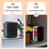 imageEUHOMY Mini Fridge 4 Liter6 Cans ACDC Small Refrigerator for Skincare Portable Cooler and Warmer for Skin Care Cosmetics Beverage 4L Makeup Mini Fridge for Bedroom Car Office Dorm PinkBlack