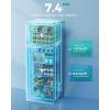 imageEUHOMY Mini Fridge with Freezer 32 CuFt Mini Refrigerator fridge 2 door For BedroomDormOfficeApartment  Food Storage or Cooling drinks SilverBlack
