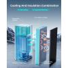 imageEUHOMY Mini Fridge with Freezer 32 CuFt Mini Refrigerator fridge 2 door For BedroomDormOfficeApartment  Food Storage or Cooling drinks SilverBlack