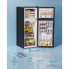 imageEUHOMY Mini Fridge with Freezer 32 CuFt Mini Refrigerator fridge 2 door For BedroomDormOfficeApartment  Food Storage or Cooling drinks SilverBlack