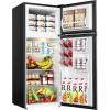 imageEUHOMY Mini Fridge with Freezer 32 CuFt Mini Refrigerator fridge 2 door For BedroomDormOfficeApartment  Food Storage or Cooling drinks SilverSilver