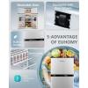 imageEUHOMY Mini Fridge with Freezer 32 CuFt Mini Refrigerator fridge 2 door For BedroomDormOfficeApartment  Food Storage or Cooling drinks SilverSilver