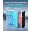 imageEUHOMY Mini Fridge with Freezer 32 CuFt Mini Refrigerator fridge 2 door For BedroomDormOfficeApartment  Food Storage or Cooling drinks SilverSilver