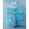 imageEUHOMY Mini Fridge with Freezer 32 CuFt Mini Refrigerator fridge 2 door For BedroomDormOfficeApartment  Food Storage or Cooling drinks SilverSilver