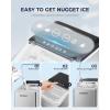 imageEUHOMY Nugget Ice Maker Countertop Max 40lbsDay AutoCleaning 2Qt Reservoir Compact Sonic Ice Maker with 25lbs Basket and Scoop Soft Chewable Nugget Ice for HomePartyRVCamping StainlessSilver