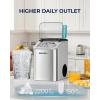 imageEUHOMY Nugget Ice Maker Countertop Max 40lbsDay AutoCleaning 2Qt Reservoir Compact Sonic Ice Maker with 25lbs Basket and Scoop Soft Chewable Nugget Ice for HomePartyRVCamping StainlessSilver