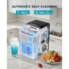 imageEUHOMY Nugget Ice Maker Countertop Max 40lbsDay AutoCleaning 2Qt Reservoir Compact Sonic Ice Maker with 25lbs Basket and Scoop Soft Chewable Nugget Ice for HomePartyRVCamping StainlessSilver