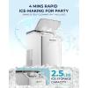 imageEUHOMY Nugget Ice Maker Countertop Max 40lbsDay AutoCleaning 2Qt Reservoir Compact Sonic Ice Maker with 25lbs Basket and Scoop Soft Chewable Nugget Ice for HomePartyRVCamping StainlessSilver