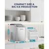 imageEUHOMY Nugget Ice Maker Countertop Max 40lbsDay AutoCleaning 2Qt Reservoir Compact Sonic Ice Maker with 25lbs Basket and Scoop Soft Chewable Nugget Ice for HomePartyRVCamping StainlessSilver