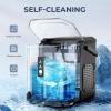 imageEUHOMY Nugget Ice Makers Countertop Ready in 8 Mins 35lbs24H SelfCleaning Portable Ice Maker Machine with Ice Scoop ampamp Basket Sonic Ice Maker with Chewable Pellet Ice for HomePartyRVCampingBlack