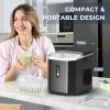 imageEUHOMY Nugget Ice Makers Countertop Ready in 8 Mins 35lbs24H SelfCleaning Portable Ice Maker Machine with Ice Scoop ampamp Basket Sonic Ice Maker with Chewable Pellet Ice for HomePartyRVCampingBlack