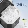 imageEUHOMY Nugget Ice Makers Countertop Ready in 8 Mins 35lbs24H SelfCleaning Portable Ice Maker Machine with Ice Scoop ampamp Basket Sonic Ice Maker with Chewable Pellet Ice for HomePartyRVCampingBlack