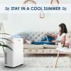 imageEUHOMY Portable Air Conditioners 12000 Btu 3 in 1 Portable Cooling AC with Dehumidifier Fan Modes Standup AC Unit with 46dB Low Noise ampamp 24H Timer Sleep Mode for Bedroom Rooms up to 550 SqFt11 000 BTU