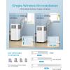 imageEUHOMY Portable Air Conditioners 8000 Btu 3 in 1 Portable Cooling AC with Dehumidifier Fan Sleep Modes AC Unit with Remote Control ampamp 24H Timer for Bedroom Rooms Apartments up to 350 SqFt8 000 BTU