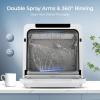 imageEUHOMY Portable Dishwasher Countertop Dishwashers 8 Programs Mini Dishwasher 5L Builtin Water Tank and Inlet hose Self Clean Baby Care Air Dry Function for Apartments ampamp RVs No Hookup Needed8 Programs  White Door