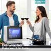imageEUHOMY Portable Dishwasher Countertop Dishwashers 8 Programs Mini Dishwasher 5L Builtin Water Tank and Inlet hose Self Clean Baby Care Air Dry Function for Apartments ampamp RVs No Hookup Needed8 Programs  Black Door