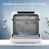 imageEUHOMY Portable Dishwasher Countertop Dishwashers 8 Programs Mini Dishwasher 5L Builtin Water Tank and Inlet hose Self Clean Baby Care Air Dry Function for Apartments ampamp RVs No Hookup Needed8 Programs  Black Door