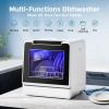imageEUHOMY Portable Dishwasher Countertop Dishwashers 8 Programs Mini Dishwasher 5L Builtin Water Tank and Inlet hose Self Clean Baby Care Air Dry Function for Apartments ampamp RVs No Hookup Needed8 Programs  Black Door