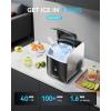 imageEUHOMY Smart Nugget Ice Maker Countertop Portable Sonic Ice Maker with APP Control 40lbs24H Ready in 8 Mins SelfCleaning Pebble Ice Machine with Hanging Ice Scoop for HomeKitchenOfficeBlack