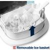 imageEUHOMY Smart Nugget Ice Maker Countertop Portable Sonic Ice Maker with APP Control 40lbs24H Ready in 8 Mins SelfCleaning Pebble Ice Machine with Hanging Ice Scoop for HomeKitchenOfficeGreen