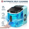 imageEUHOMY Smart Nugget Ice Maker Countertop Portable Sonic Ice Maker with APP Control 40lbs24H Ready in 8 Mins SelfCleaning Pebble Ice Machine with Hanging Ice Scoop for HomeKitchenOfficeGreen