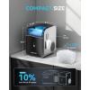 imageEUHOMY Smart Nugget Ice Maker Countertop Portable Sonic Ice Maker with APP Control 40lbs24H Ready in 8 Mins SelfCleaning Pebble Ice Machine with Hanging Ice Scoop for HomeKitchenOfficeBlack