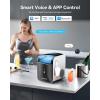 imageEUHOMY Smart Nugget Ice Maker Countertop Portable Sonic Ice Maker with APP Control 40lbs24H Ready in 8 Mins SelfCleaning Pebble Ice Machine with Hanging Ice Scoop for HomeKitchenOfficeBlack