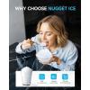 imageEUHOMY Smart Nugget Ice Maker Countertop Portable Sonic Ice Maker with APP Control 40lbs24H Ready in 8 Mins SelfCleaning Pebble Ice Machine with Hanging Ice Scoop for HomeKitchenOfficeBlack