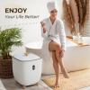 imageEUHOMY Towel Warmer Bucket 20L Large Towel Warmers for Bathroom and Spa Auto ShutOff ampamp Adjustable Timer for 20406090 mins Hot Towel Warmer with Fragrance Disc Gift for HimampampHer BlanketsWhite