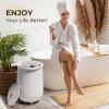 imageEUHOMY Towel Warmer Bucket 20L Large Towel Warmers for Bathroom and Spa Auto ShutOff ampamp Adjustable Timer for 20406090 mins Hot Towel Warmer with Fragrance Disc Gift for HimampampHer BlanketsWhite