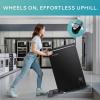imageEUHOMY Upright freezer 21 Cubic Feet Single Door Compact Mini Freezer with Reversible Stainless Steel Door Removable Shelves Small freezer for HomeDormsApartmentOffice Silver35 CUFT With Wheels