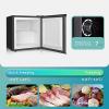 imageEUHOMY Upright freezer 21 Cubic Feet Single Door Compact Mini Freezer with Reversible Stainless Steel Door Removable Shelves Small freezer for HomeDormsApartmentOffice Silver21 CUFT