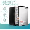 imageEUHOMY Upright freezer 21 Cubic Feet Single Door Compact Mini Freezer with Reversible Stainless Steel Door Removable Shelves Small freezer for HomeDormsApartmentOffice Silver21 CUFT