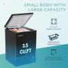 imageEUHOMY Upright freezer 21 Cubic Feet Single Door Compact Mini Freezer with Reversible Stainless Steel Door Removable Shelves Small freezer for HomeDormsApartmentOffice Silver35 CUFT With Wheels
